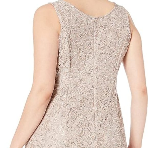 Alex Evenings Women's Two-Piece Set with Long Dress and Jacket, Plus Size 24 - Picture 6 of 6